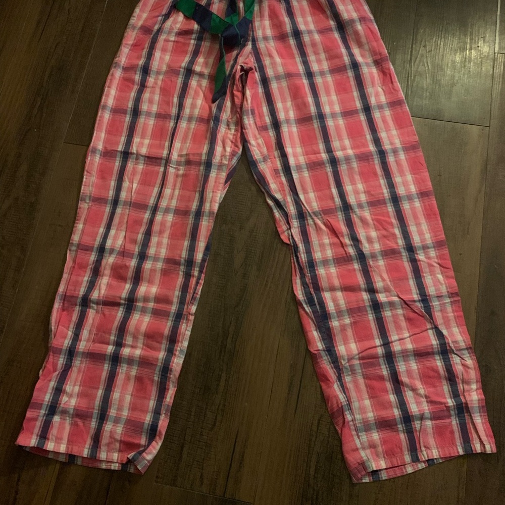 Joe Boxer M Women’s Pink & Blue Plaid Pajama Pants w Drawstring Waist 100%Cotton